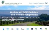 Sub-regional Workshop for GEF Focal Points in the Pacific Port Moresby, Papua New Guinea