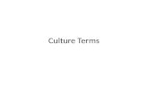 Culture Terms