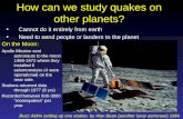 How can we study quakes on other planets?