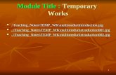 Module Title :  Temporary  Works
