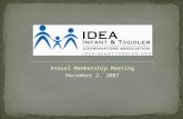 Annual Membership Meeting December 2, 2007