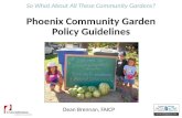 Phoenix Community Garden Policy Guidelines