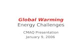 Global Warming Energy Challenges