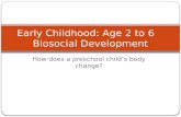 Early Childhood: Age 2 to 6    Biosocial Development