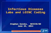Infectious Diseases Labs and LOINC Coding Stephen Soroka,  NCEZID/OD June 25, 2014