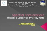 Spectral lines analysis