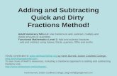 Adding and Subtracting Quick and Dirty  Fractions Method!