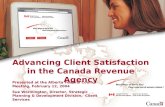 Advancing Client Satisfaction in the Canada Revenue Agency
