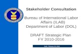 Stakeholder Consultation Bureau of International Labor Affairs (ILAB) Department of Labor (DOL)