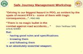 Safe Journey Management Workshop