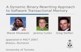 A Dynamic Binary-Rewriting Approach to Software Transactional Memory