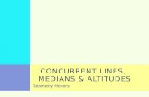 Concurrent Lines,  Medians & Altitudes