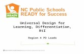 Universal Design for  Learning , Differentiation,  RtI Region 4 PD Leads