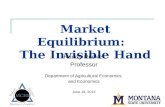 Market Equilibrium:   The Invisible Hand