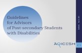 Guidelines  for Advisors  of Post-secondary Students  with Disabilities