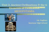 Unit 2, Ancient Civilizations & the 6 Elements of Civilization:  Mesopotamia