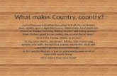 What makes Country, country?