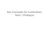 Key Concepts for Canterbury Tales / Prologue
