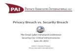 Privacy Breach vs. Security Breach