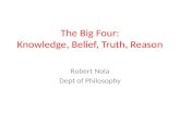 The Big Four: Knowledge, Belief, Truth, Reason