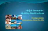 Major European  Holiday Destinations