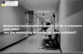 Measuring instruments of quality of life in intensive care units: