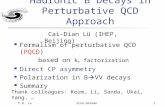 Hadronic B Decays in Perturbative QCD Approach