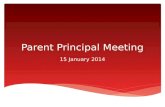 Parent Principal Meeting