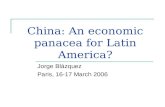 China: An economic panacea for Latin America?