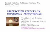 RAREFACTION EFFECTS IN HYPERSONIC AERODYNAMICS