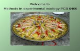 Welcome to  Methods in experimental ecology PCB 6466