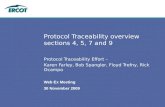 Protocol Traceability overview sections 4, 5, 7 and 9