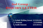 2nd Group :  INQUIRY LETTER