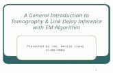 A General Introduction to Tomography & Link Delay Inference with EM Algorithm