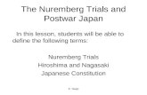 The Nuremberg Trials and Postwar Japan