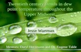Twentieth century trends in dew point temperature throughout the Upper Midwest