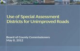 Use of Special Assessment Districts for Unimproved Roads