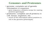 Genomes and Proteomes