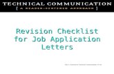 Revision Checklist for Job Application Letters