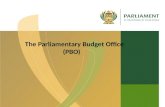 The Parliamentary Budget Office                         (PBO)