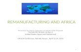REMANUFACTURING AND AFRICA