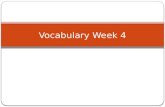 Vocabulary  Week 4