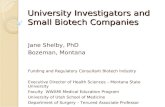 University Investigators and Small Biotech Companies