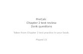 PreCalc Chapter 2 test review Zonk questions
