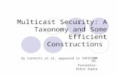 Multicast Security: A Taxonomy and Some Efficient Constructions