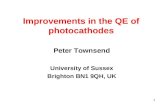 Improvements in the QE of photocathodes