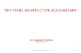 TIPS TO BE AN EFFECTIVE ACCOUNTANT