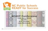 NCAGT Conference February 2014 NCDPI  ELA Section Lisa McIntosh
