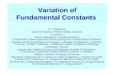 Variation of Fundamental Constants