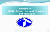 Module V NCUA Resource and Contact Information